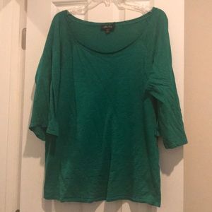 Top with tie flutter sleeves